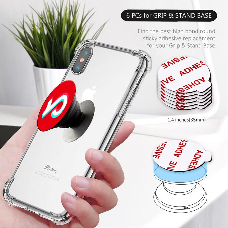 AZXYI Very High Bond Sticky Adhesive, AZXYI 6 Pack Socket Sticky Adhesive Replacement Kit, Double-Sided Stickers for Collapsible Grips Socket Base - Image 2